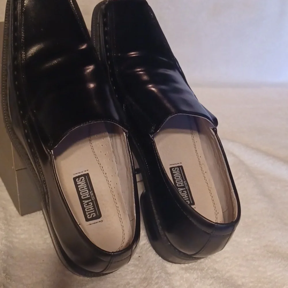 Stacy Adams men's shoes black leather size 8